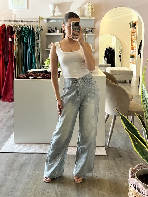 Pantalón con brillos