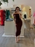 Vestido café midi - comprar en línea
