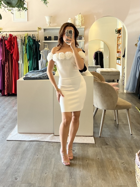 Vestido blanco corto
