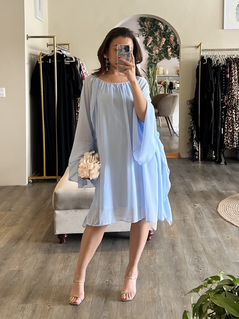 Vestido azul corto - comprar en línea