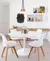 Juego Silla Eames Tulip Escandinava + Mesa Alto Vonne en internet