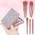 Kit com 5 Pincéis de Maquiagem com Caixa Luxuosa