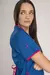 Ambo Jazmín Poly azul francia con fucsia OH! - tienda online