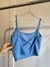 Top de crepe celeste - tienda online