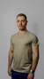 Camiseta Básica Algodão com Elastano Khaki - comprar online