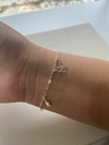 Pulseira de Prata Borboleta e Estrela.