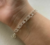 Pulseira de Prata Elos Duplos.