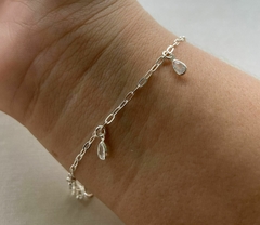 Pulseira de Prata Zircônias em Gota