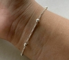 Pulseira de Prata Elo 3x1 em bolas.