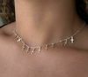 COLAR CHOCKER DE PRATA PINGENTES DE CRUZ