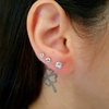 BRINCO DE PRATA TRIO REDONDO ZIRCONIAS