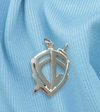 PINGENTE DE PRATA ESCUDO DA FÉ