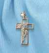 PINGENTE DE PRATA CRUZ COM ROSTO DE JESUS