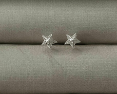 BRINCO DE PRATA ESTRELA RENDA