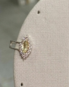 PIERCING FAKE DE PRATA GOTA CITRINO CRAVEJADA