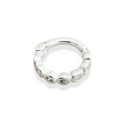 PIERCING DE PRATA CLICK EM ZIRCONIAS PARA NARIZ