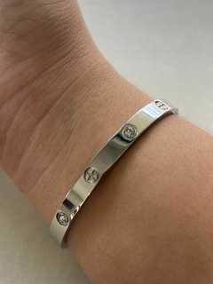 BRACELETE DE AÇO INSPIRAÇÃO CARTIER