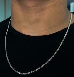 CORRENTE MASCULINA DE PRATA ELO PIESTRINE