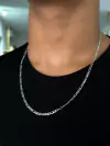 CORRENTE MASCULINA DE PRATA ELO 3X1 3 MM