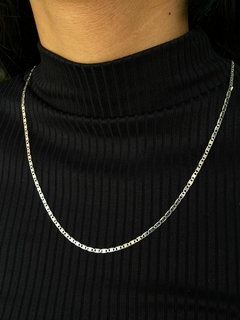 CORRENTE DE PRATA MASCULINA ELO PIESTRINNI