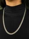 CORRENTE DE PRATA MASCULINA ELO GRUMMET 4MM