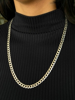 CORRENTE DE PRATA MASCULINA ELO GRUMMET 4MM