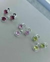 CONJUNTO DE PRATA ZIRCONIA BRINCO E PINGENTE
