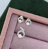 CONJUNTO DE PRATA PÉROLA COM ZIRCONIA