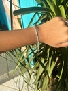 PULSEIRA DE PRATA TRANÇADA DIAMANTADA
