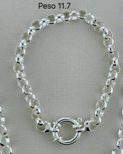 PULSEIRA DE PRATA ELO PORTUGUÊS FECHO BOIA