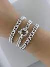 PULSEIRA DE PRATA ELO GRUMMET FECHO BOIA
