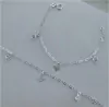 PULSEIRA INFANTIL DE PRATA BORBOLETAS COM ZIRCÔNIA