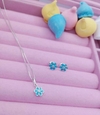 CONJUNTO INFANTIL DE PRATA FLORZINHA