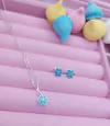 CONJUNTO INFANTIL DE PRATA FLORZINHA