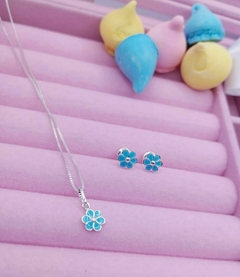 CONJUNTO INFANTIL DE PRATA FLORZINHA