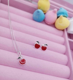 CONJUNTO INFANTIL DE PRATA MAÇÃZINHA