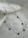 COLAR CHOKER DE PRATA CORAÇÃO DE ZIRCÔNIA