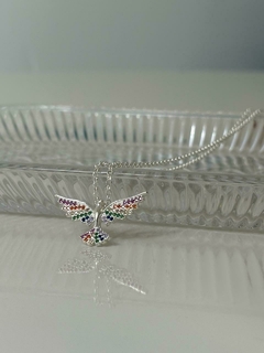 COLAR CHOKER DE PRATA ESPÍRITO SANTO CRAVEJADO COLORIDA