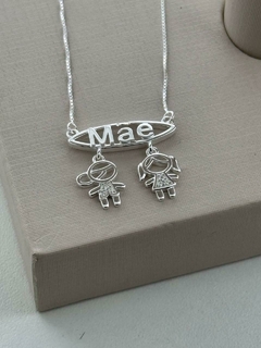COLAR DE PRATA MÃE E FILHOS