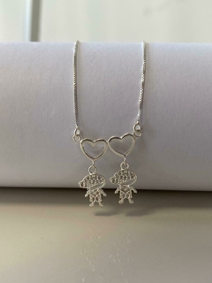 COLAR CHOKER DE PRATA CORAÇÃO FILHOS - comprar online