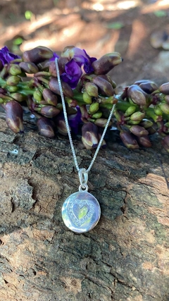 COLAR CHOKER DE PRATA MEDALHA DE CORAÇÃO CRAVEJADA