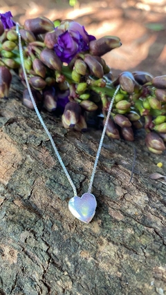 COLAR CHOKER DE PRATA CORAÇÃO LISO - comprar online