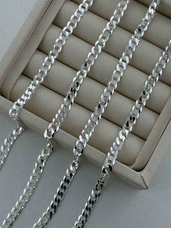 CORRENTE DE PRATA MASCULINA ELO GRUMET 4MM