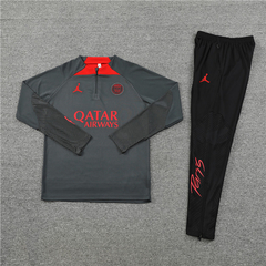 Conjunto TrackSuit De Treino De Futebol Paris Saint-Germain - RedGray - Plurion