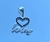 DIJE DE CORAZÓN (LOVE) PIEDRAS NEGRAS - comprar en línea