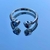 ANILLO AJUSTABLE DE CORAZONES, PIEDRA AZUL # 7.5 - comprar en línea