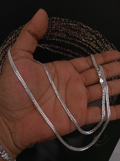 Corrente de prata 925 elo duplo 4,5mm 70cm