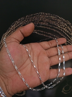 Corrente de prata 925 tijolinho 4mm 70cm 17g - comprar online