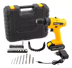 Parafusadeira Titanium amarela com maleta + 34 acessórios - comprar online