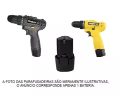 Parafusadeira Titanium S/Impacto 12v Preta ou Amarela + ponta dupla - comprar online